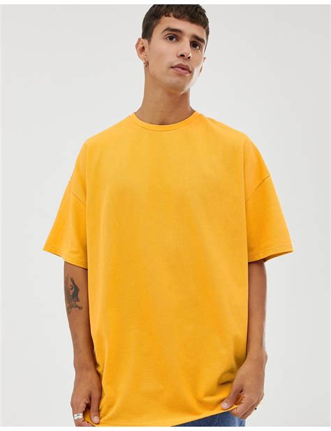 ASOS Oversized T-shirt in Yellow for Men | Lyst