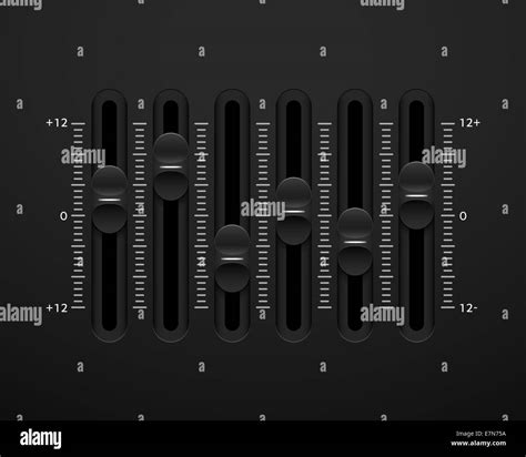 Vector sound mixer console panel Stock Photo - Alamy