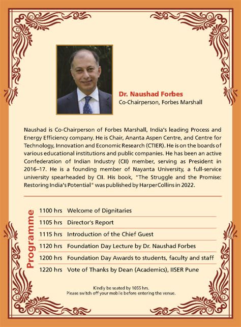 IISER Pune Foundation Day Lecture-2026 Event - IISER Pune