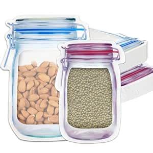 SKY FLEXI PACK 30pcs Mason Jar Ziplock Bags, 2 Sizes (12x20cm & 15x25cm ...