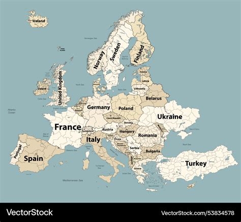 Europe Geographical Map 的图像结果