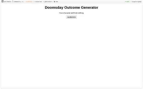 Image result for Randomizer Doomsday