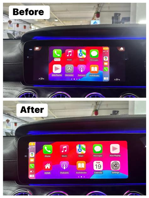 100% Full Screen Apple CarPlay for Facelift W213 E Class with MBUX ...