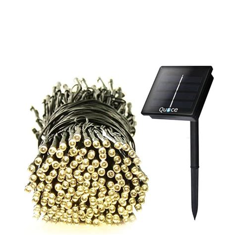 Quace Solar Light 100 Pc Yellow LED Festival Fairy String Light Diwali ...