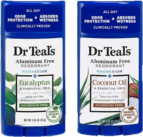Amazon.com : Dr Teal's Aluminum Free Deodorant, Coconut Oil with ...