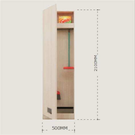 Compact Janitor Cabinet | Slim Cleaning Utility Storage Unit ...