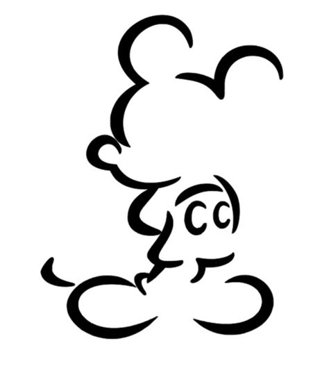 Mickey Mouse Outline SVG for Craft Machines Cricut Cameo Silhouette ...