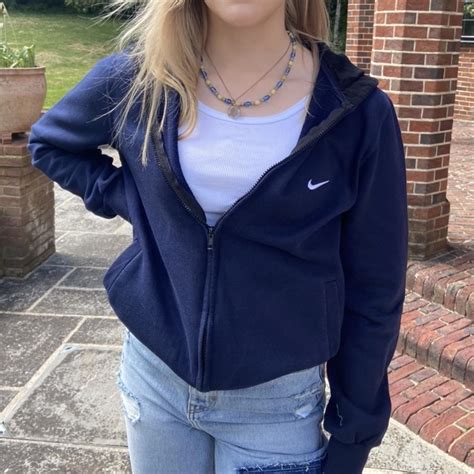Navy blue nike zip up hoodie online