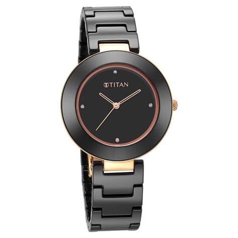 Buy Online Titan Purple Ceramics Black Dial Analog Ceramic Strap watch ...