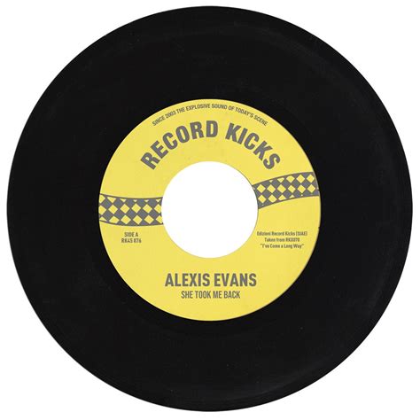 ALEXIS EVANS - She Took Me Back / It's All over Now – Suit Yourself Music