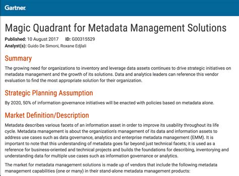 Metadata Management Magic Quadrant 的图像结果