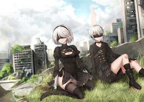 2B 9S A2 – Nude androids at NieR: Automata Nexus – YZSKMW
