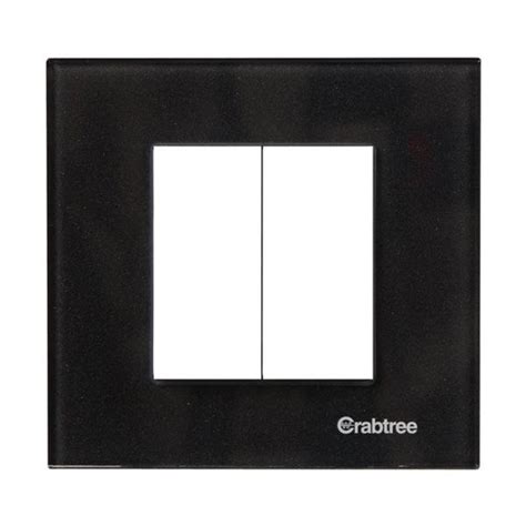 Buy Crabtree Amare Glass Dazzle Black Combined Plate 2M ACNPGCBV02 ...