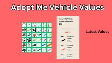 Adopt Me Vehicle Values & List March 2025