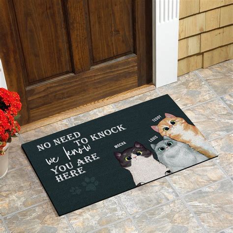 Funny Cats Mat Personalized Cat Doormat Welcome Doormat - Etsy
