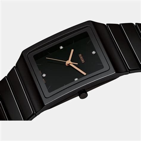 Rado Ceramica Men Black Stainless Steel Watch R21700722 – Just In Time