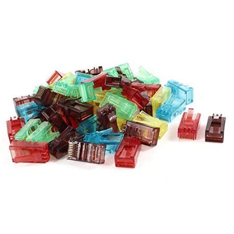 BIG BOOM® 50 Pcs 8P8C RJ45 Plug Modular Connector Colorful for Network ...