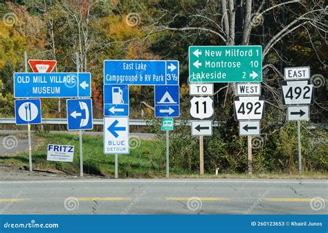 Clark Summit, Pennsylvania, U.S - October 15, 2022 - Road Signs To Old ...