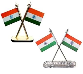 indian flags pack of 2 flags for car dashboard : Amazon.in: Garden ...