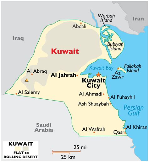 Kuwait Landforms, Geography - World Atlas