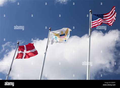 Flags of USVI in St Thomas Stock Photo - Alamy