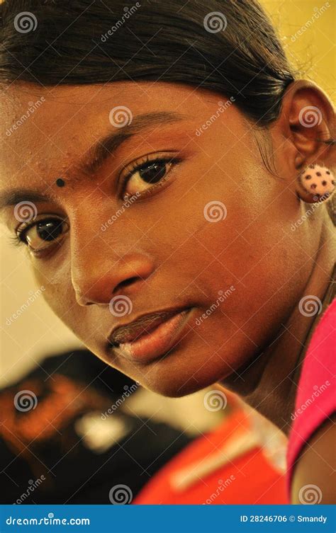 Indian girl with bindi editorial photo. Image of good - 28246706