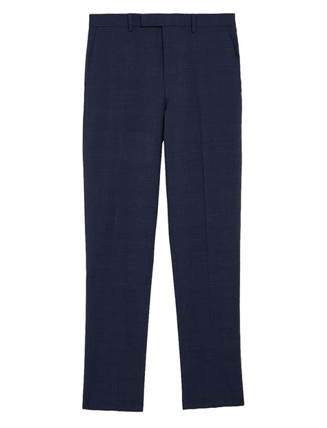 Buy The Ultimate Slim Fit Check Suit Trousers at Marks & Spencer