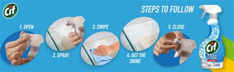 Cif Glass Cleaning Spray, Clean And Shining Surfaces, 450 ml : Amazon ...