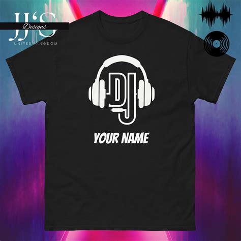 Custom Name DJ T Shirt, Personalised T Shirt for Men and Woman, DJ Gift ...