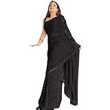 Buy I-Trendz Women's Mono Net Saree With Unstitched Blouse Piece ...