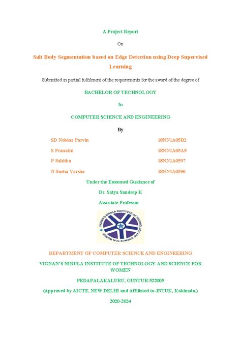 Doc3 - Data Science - A Project Report On Salt Body Segmentation based ...