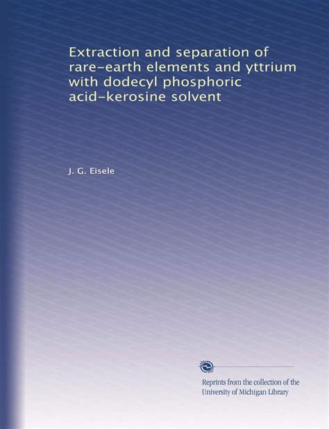 Buy Extraction and separation of rare-earth elements and yttrium with ...