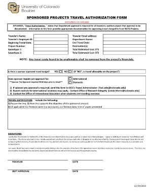 Fillable Online 2012 SPA Travel Authorization form - CCAR Fax Email ...