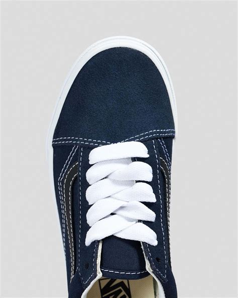 Shop Vans Junior Boys' Old Skool Shoes In Fat Lace Parisian Night - Fast Shipping & Easy Returns ...