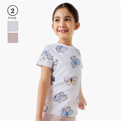 Buy Juniors Butterfly Print T-shirt and Pyjama Set from Juniors at just ...