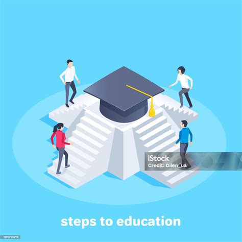 Vetores de Etapas Para A Educação e mais imagens de Degraus - Degraus, Formatura, Livro - iStock