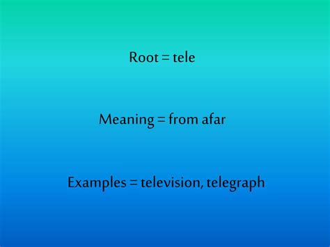 What Is The Meaning Of The Root Tele at Stephanie Dampier blog