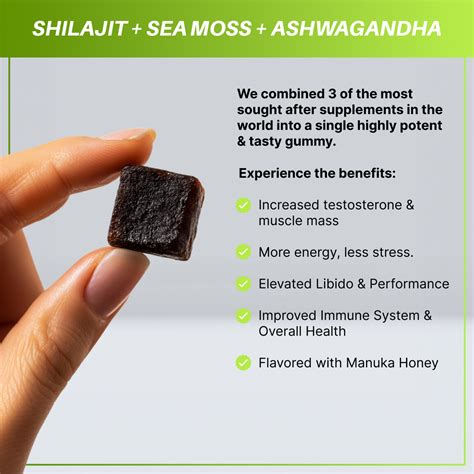 Peak® 3-in-1 Wellness Gummies: Shilajit, Sea Moss and Ashwagandha in 1 Gummy – Peak Shilajit