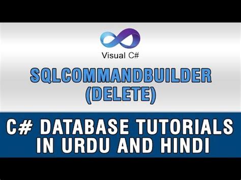 7.C# DataSet and DataTable In Urdu - SqlCommandBuilder (Delete) Video ...