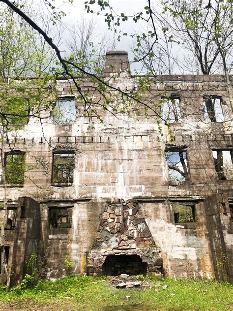Abandoned hotel on top of a mountain in the Catskills, NY. Three ...