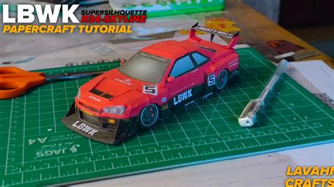 Let's make a Liberty Walk Super silhouette R34 just with a Paper ...