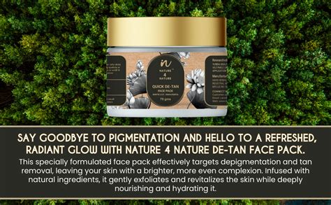 Nature4Nature Quick De Tan Face Pack For Men & Women | Depigmentation ...