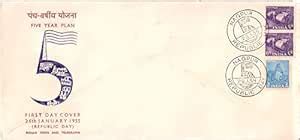 Rare India 1955 Republic Day Five Year Plan Definitive 3 Stamps FDC ...