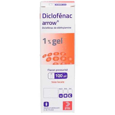 DICLOFÉNAC ARROW 1 % gel, flacon pressurisé, voie locale 100 ml - Redcare Pharmacie