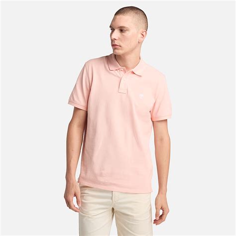 Millers River Pique Polo Shirt for Men in Light Pink