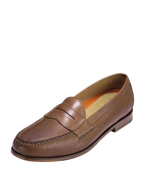 Cole Haan Leather Pinch Grand Penny Loafer in Papaya (Brown) for Men - Lyst