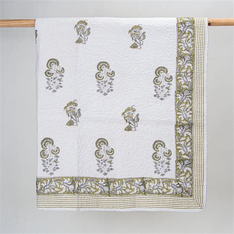 Green Boota Floral Printed Cotton Newborn Swaddle Blankets – Dmaasa