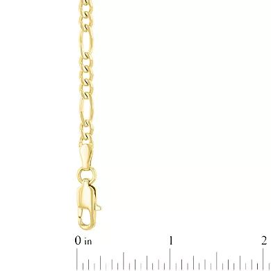 Steel Nation Men's Gold Tone Ion-Plated Figaro Link Chain Necklace