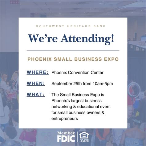 Southwest Heritage Bank on LinkedIn: We'll be at the Small Business ...