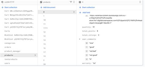 Store Field Firebase JavaScript 的图像结果